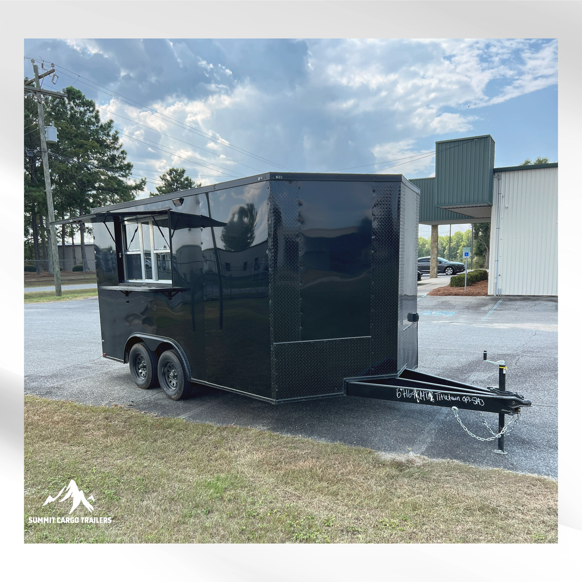 8.5X14TA Black Concession Trailer