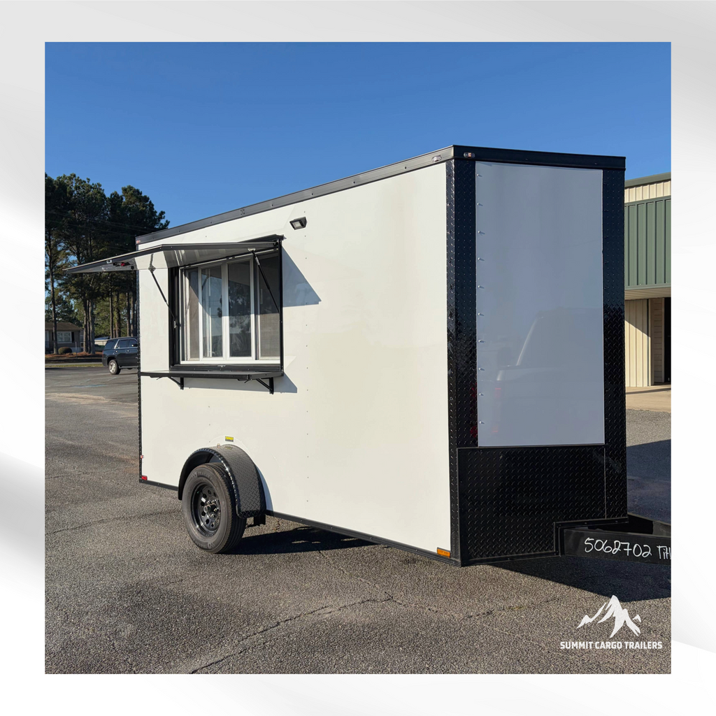6X12SA White Concession Trailer