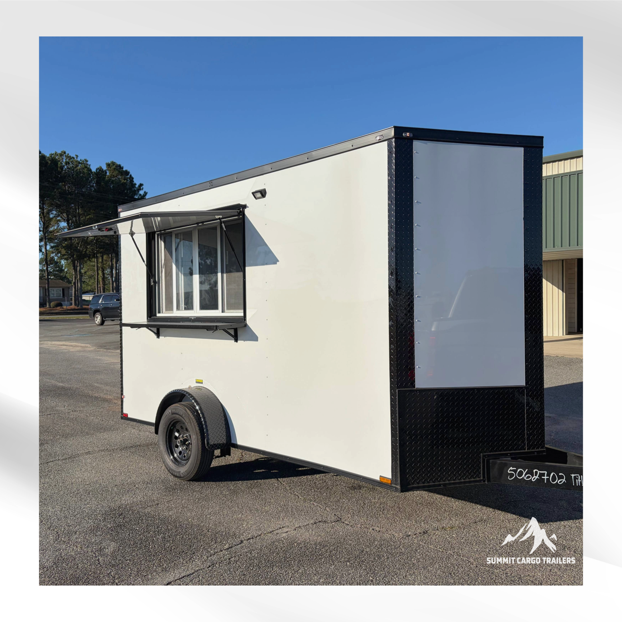 6X12SA White Concession Trailer