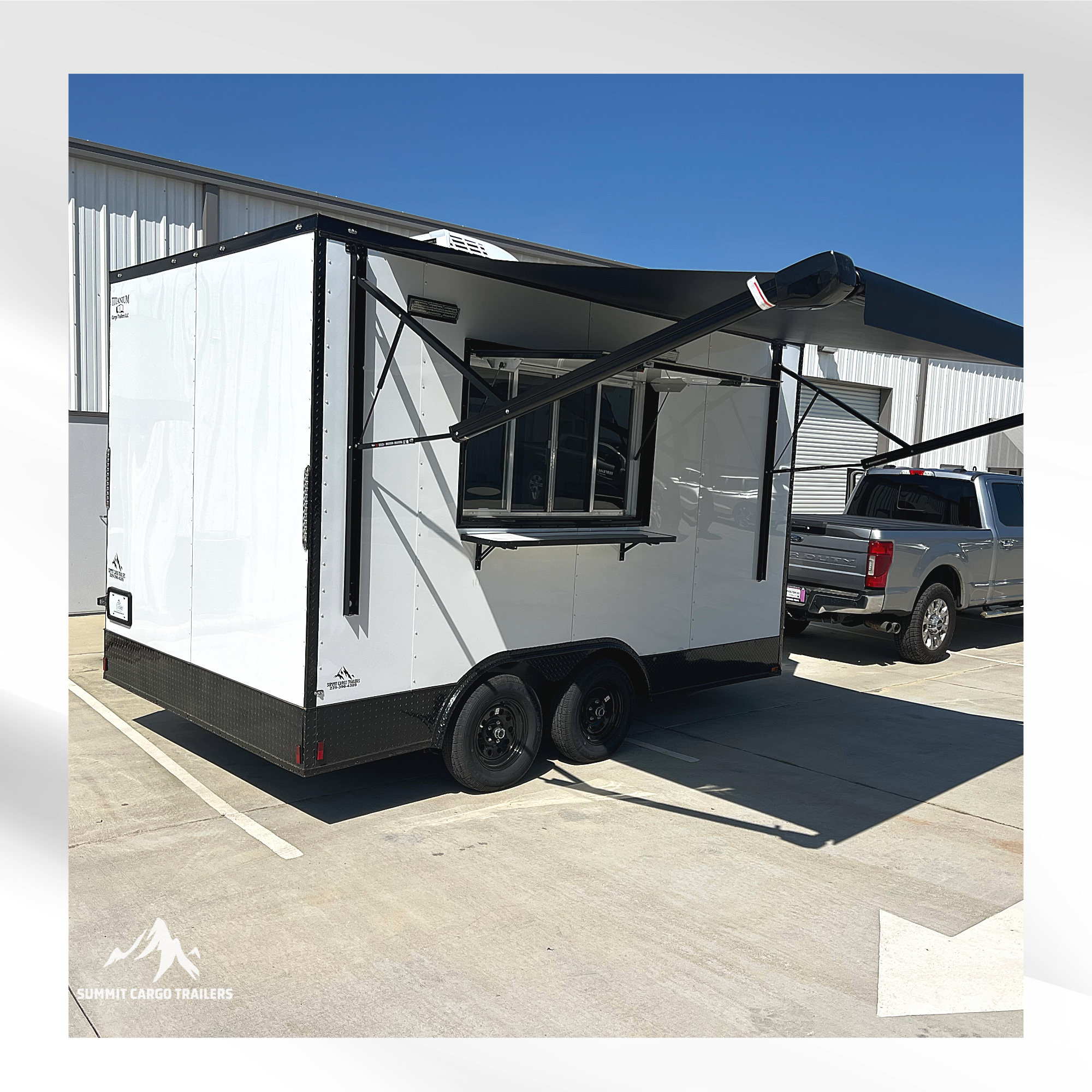 8.5X14TA White Concession Trailer