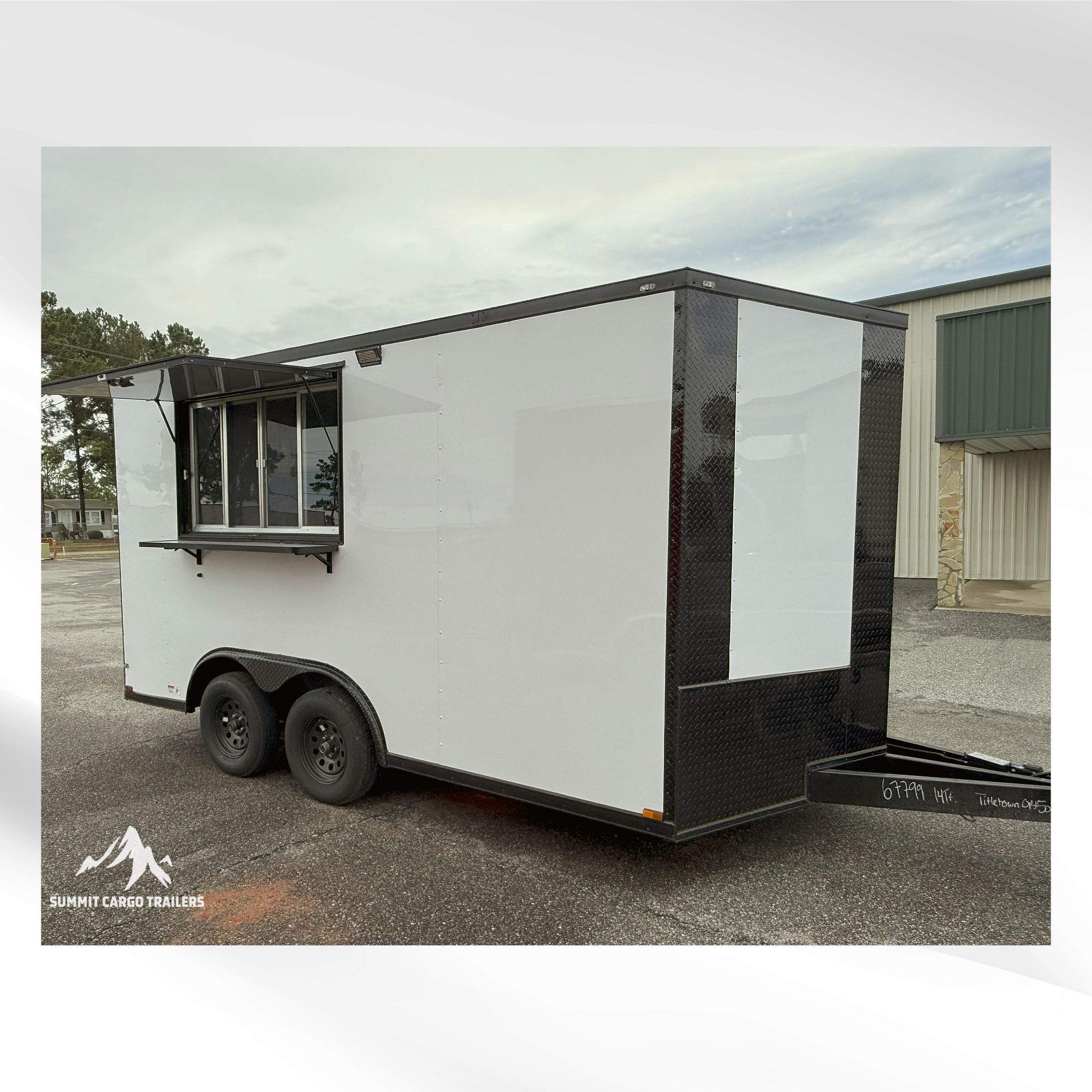 8.5X14TA White Beverage Concession Trailer
