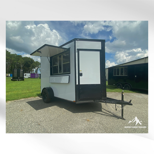 6X10SA White Pet Grooming Trailer