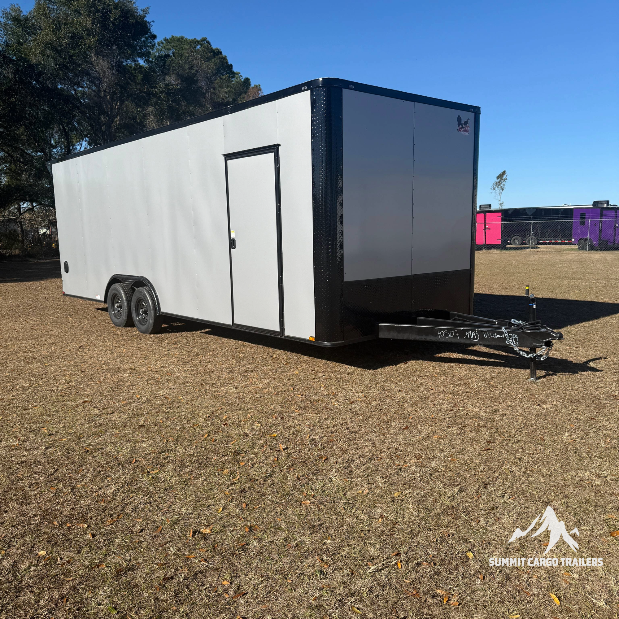 8.5X24TA Silver Car Hauler Trailer