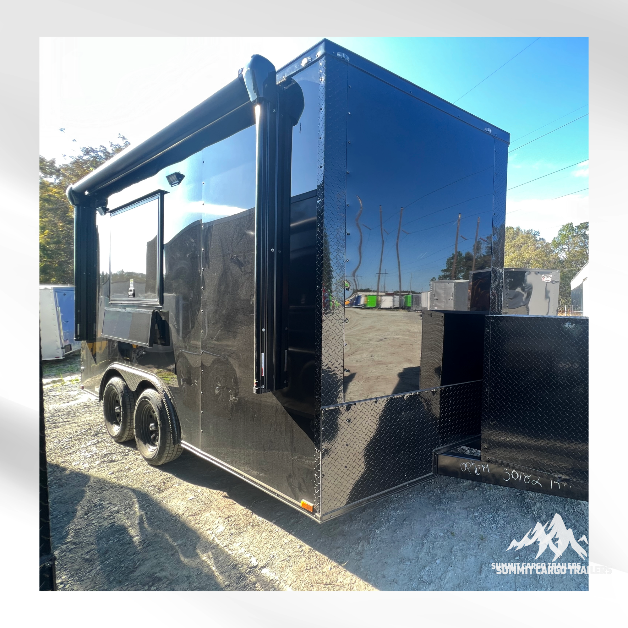 8.5X14TA Black Concession Trailer