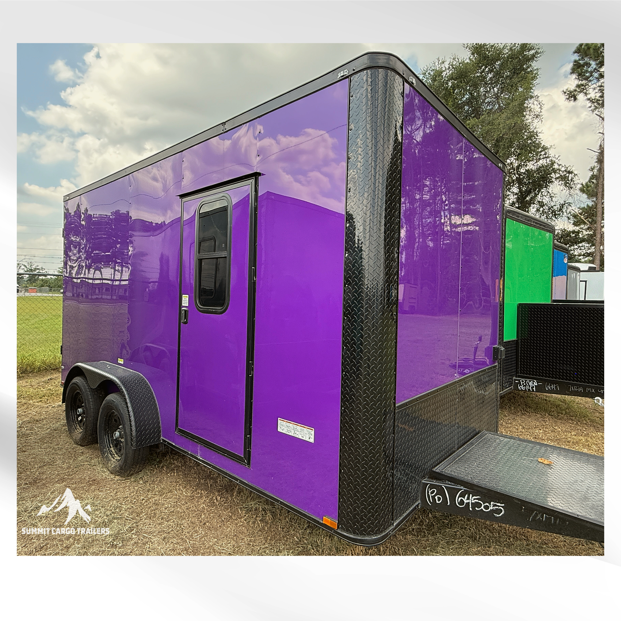 7X14TA Purple Dog Grooming Trailer