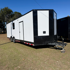 8.5X28TA3 White Race Ready Trailer