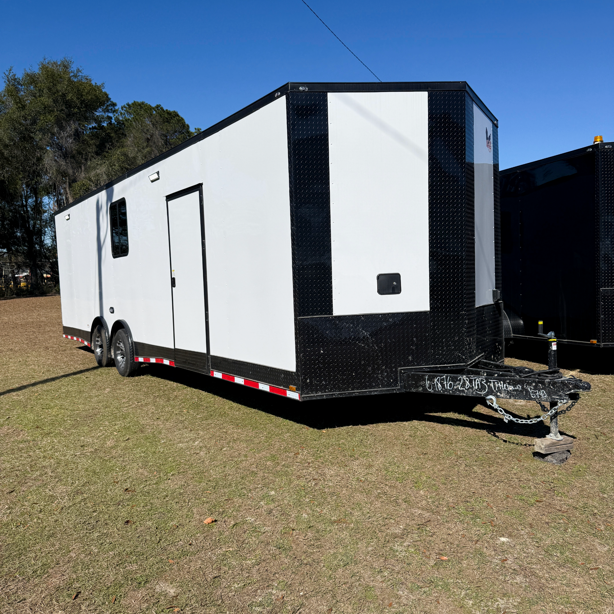 8.5X28TA3 White Race Ready Trailer