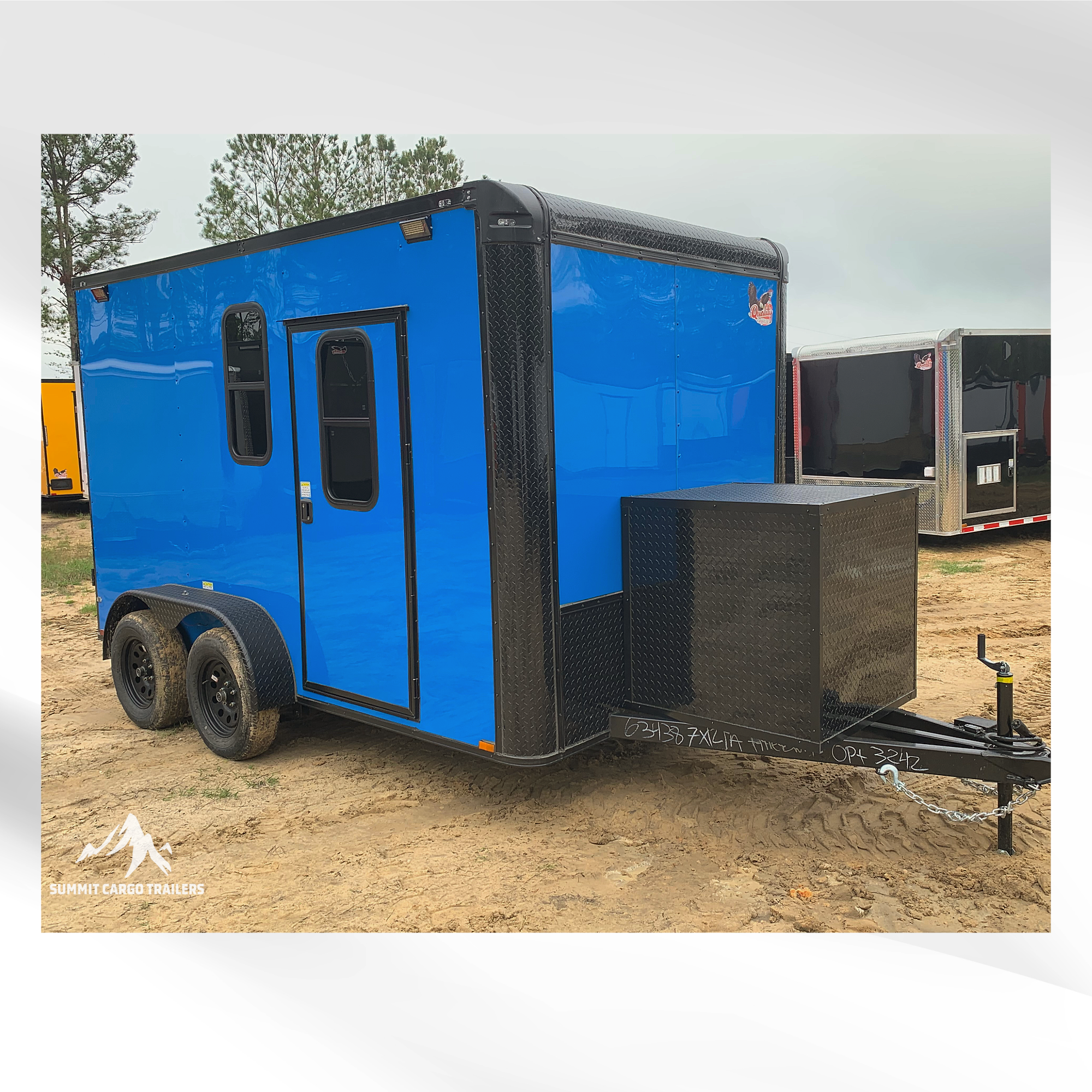 7X12TA Blue Dog Grooming Trailer