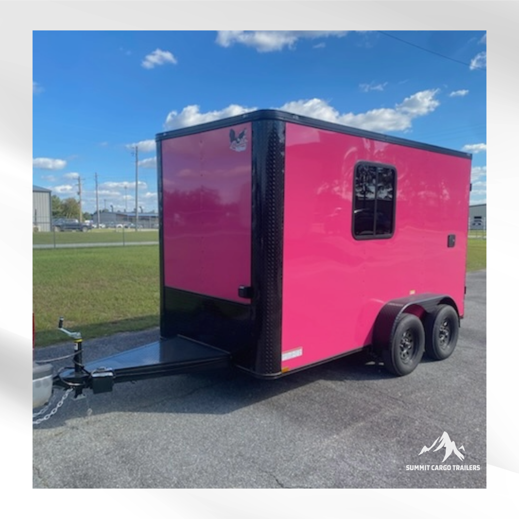 6X12TA Pink Pet Grooming Trailer