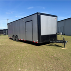 8.5X28TA5 Silver Car Hauler Trailer