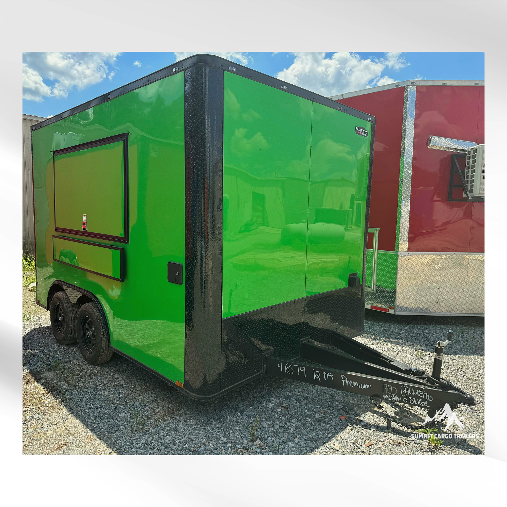 8.5X12TA Lime Green Concession Trailer