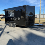 8.5X14TA Black Beverage Concession Trailer