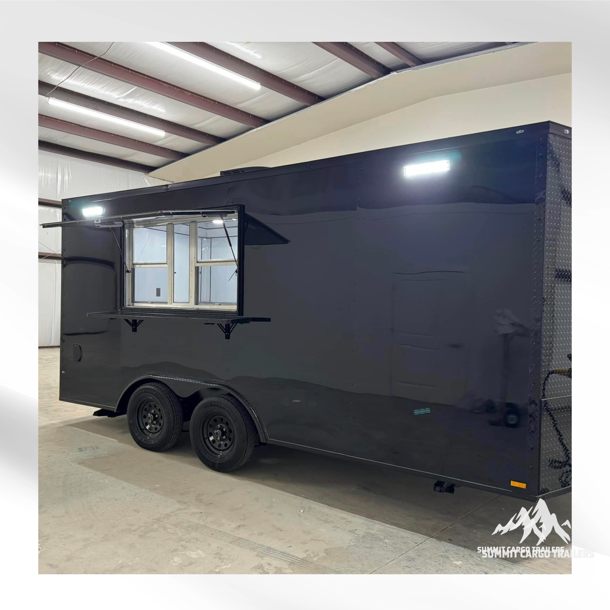 8.5X16TA Black Concession Trailer