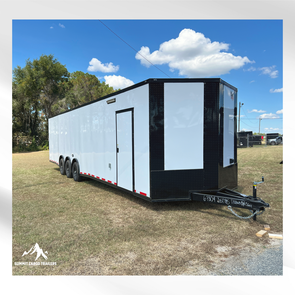 8.5X36TTA White Race Ready Trailer