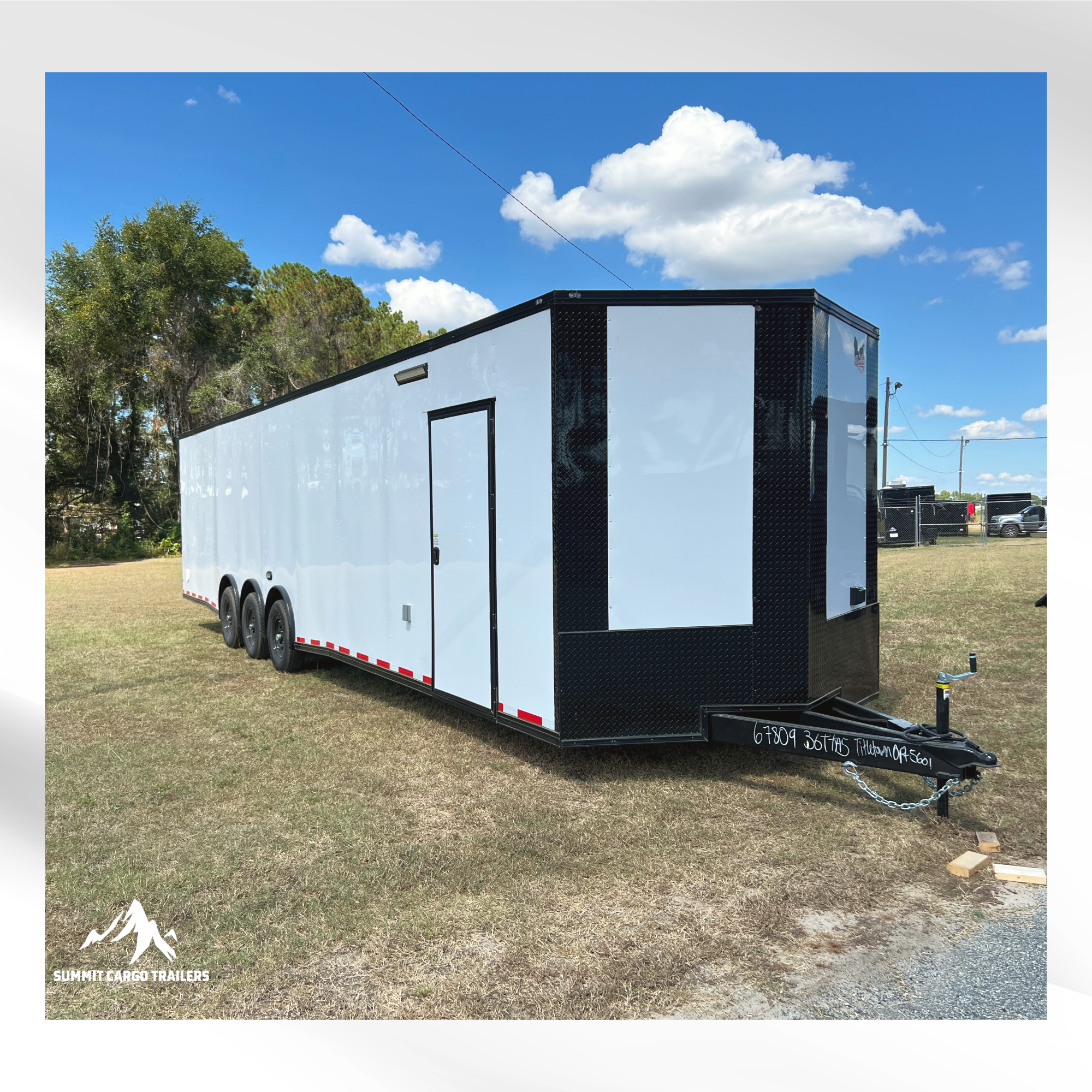 8.5X36TTA White Race Ready Trailer