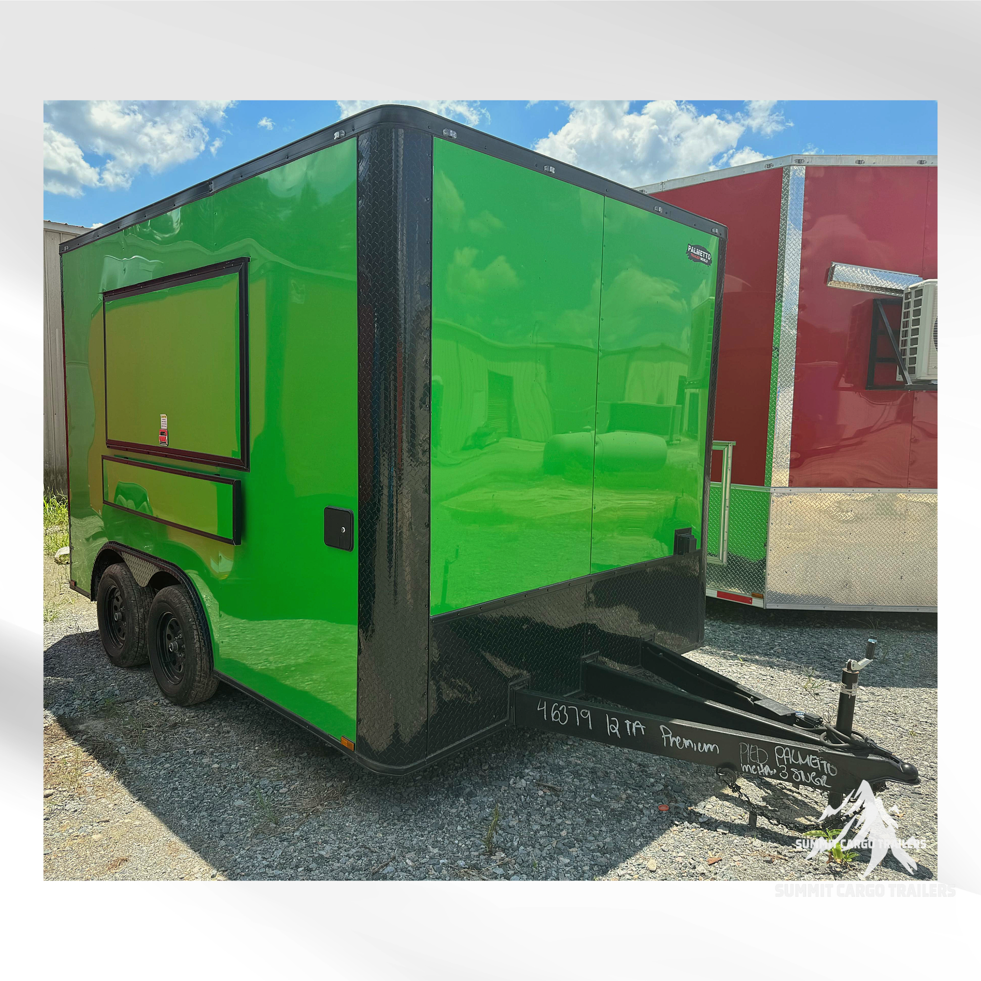 8.5X12TA Green Concession Trailer