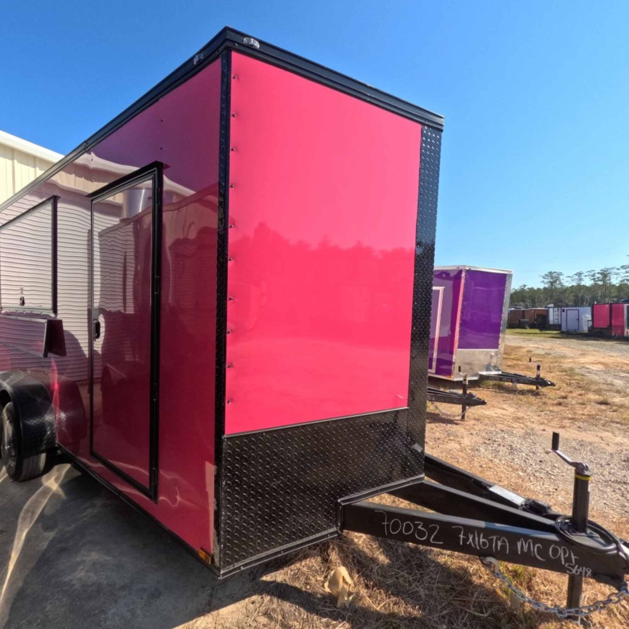 7X16TA Pink Concession Trailer