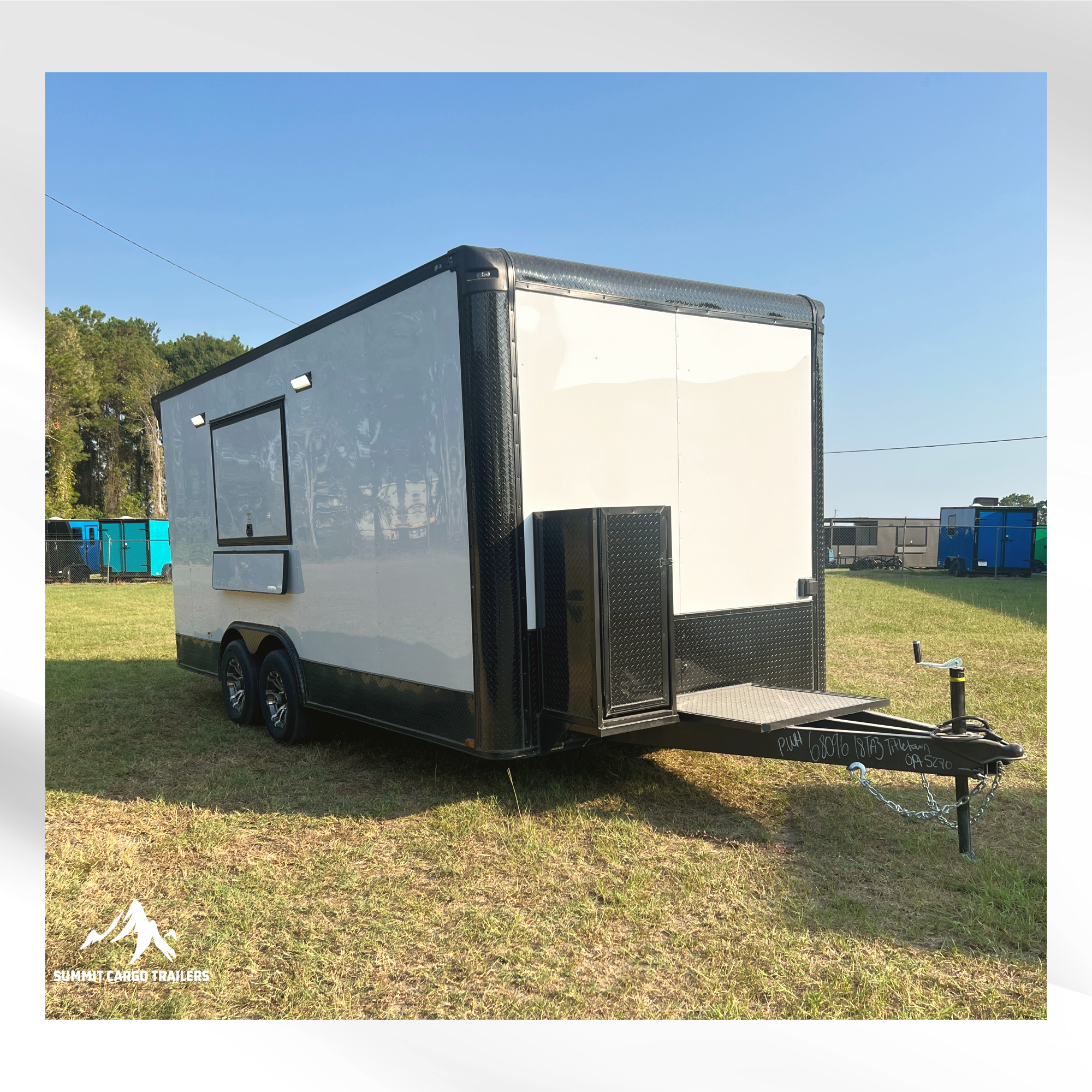 8.5X18TA3 White Concession Trailer