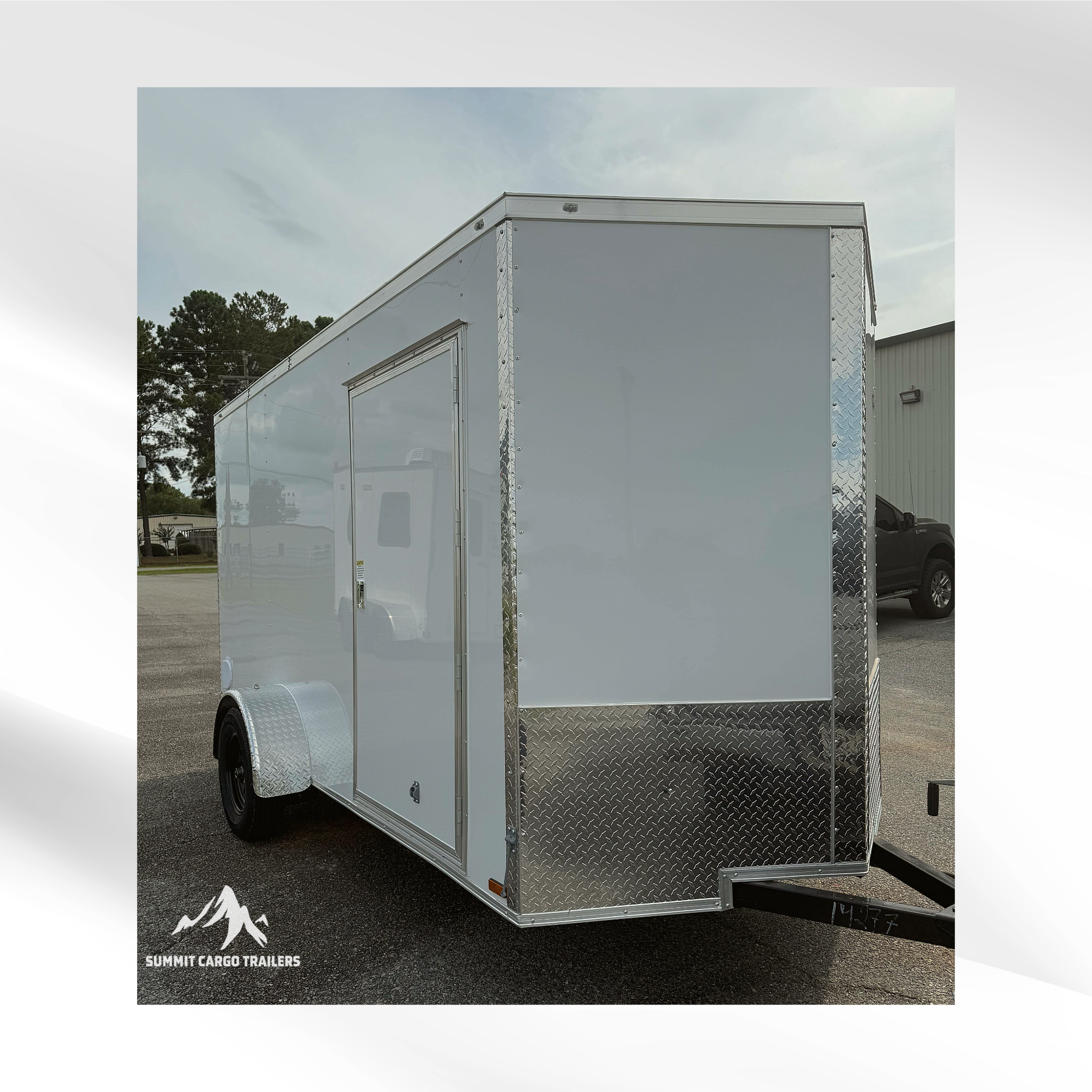 6X12SA White Standard Trailer
