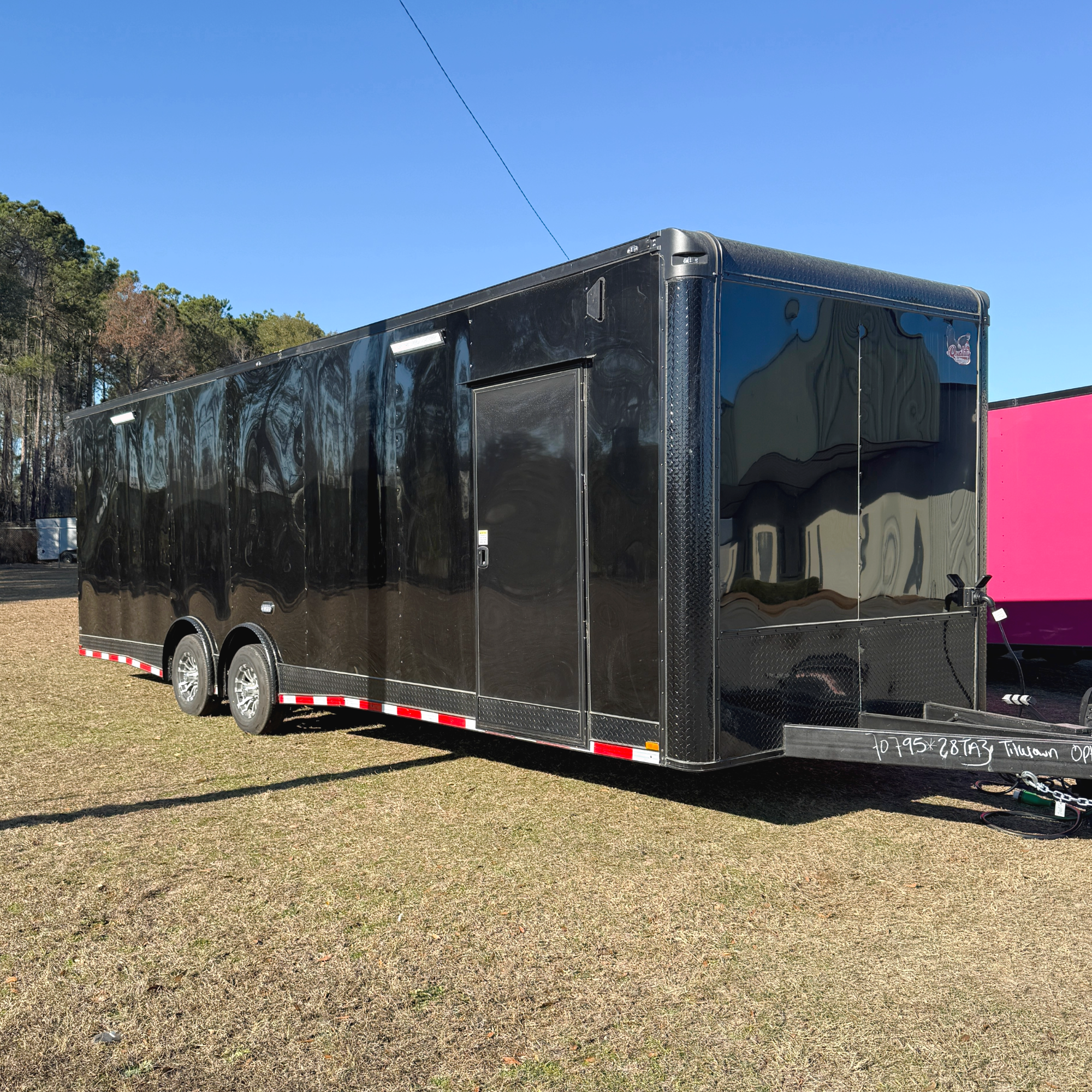 8.5X28TA3 Black Car Hauler Trailer