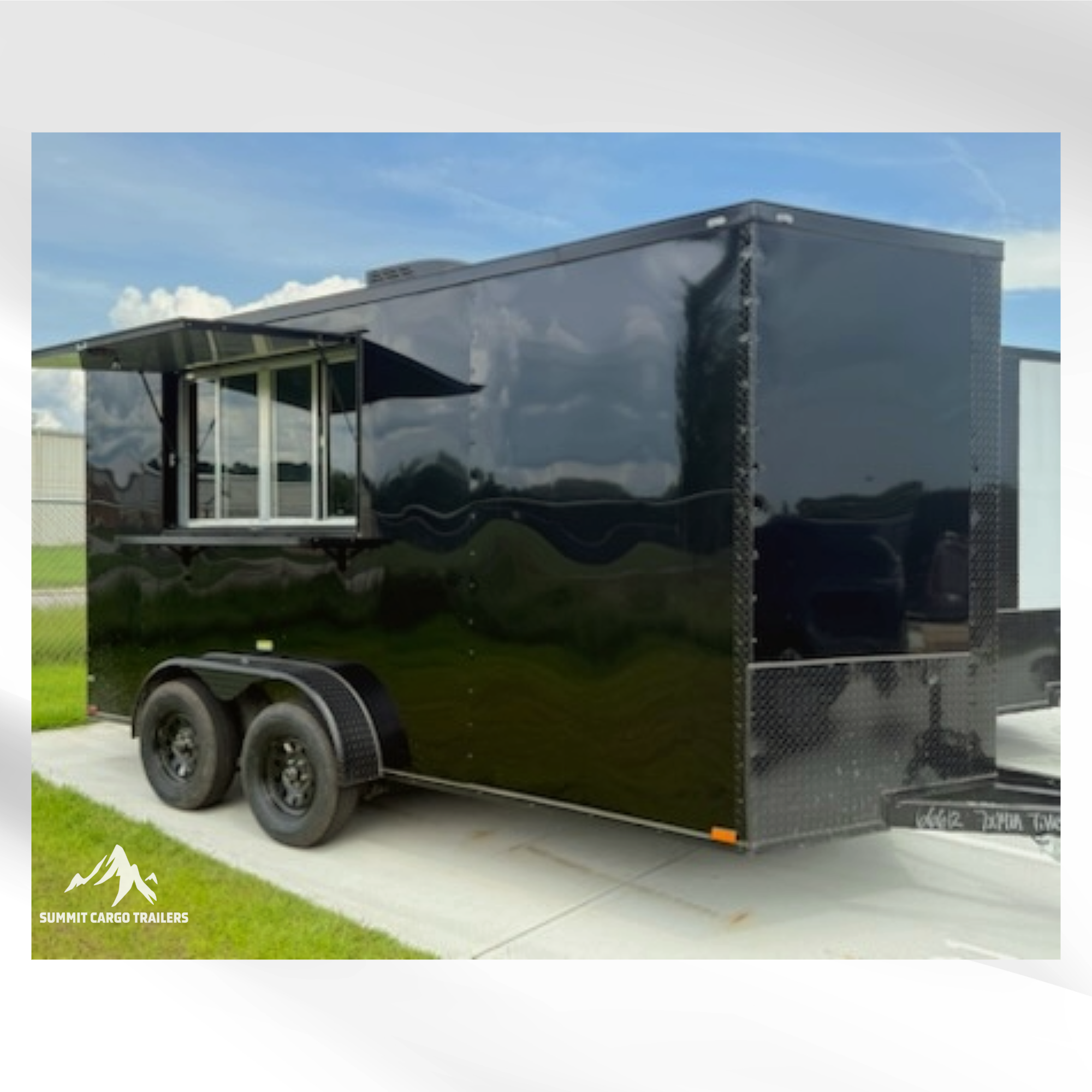 7X14TA Black Beverage Concession Trailer