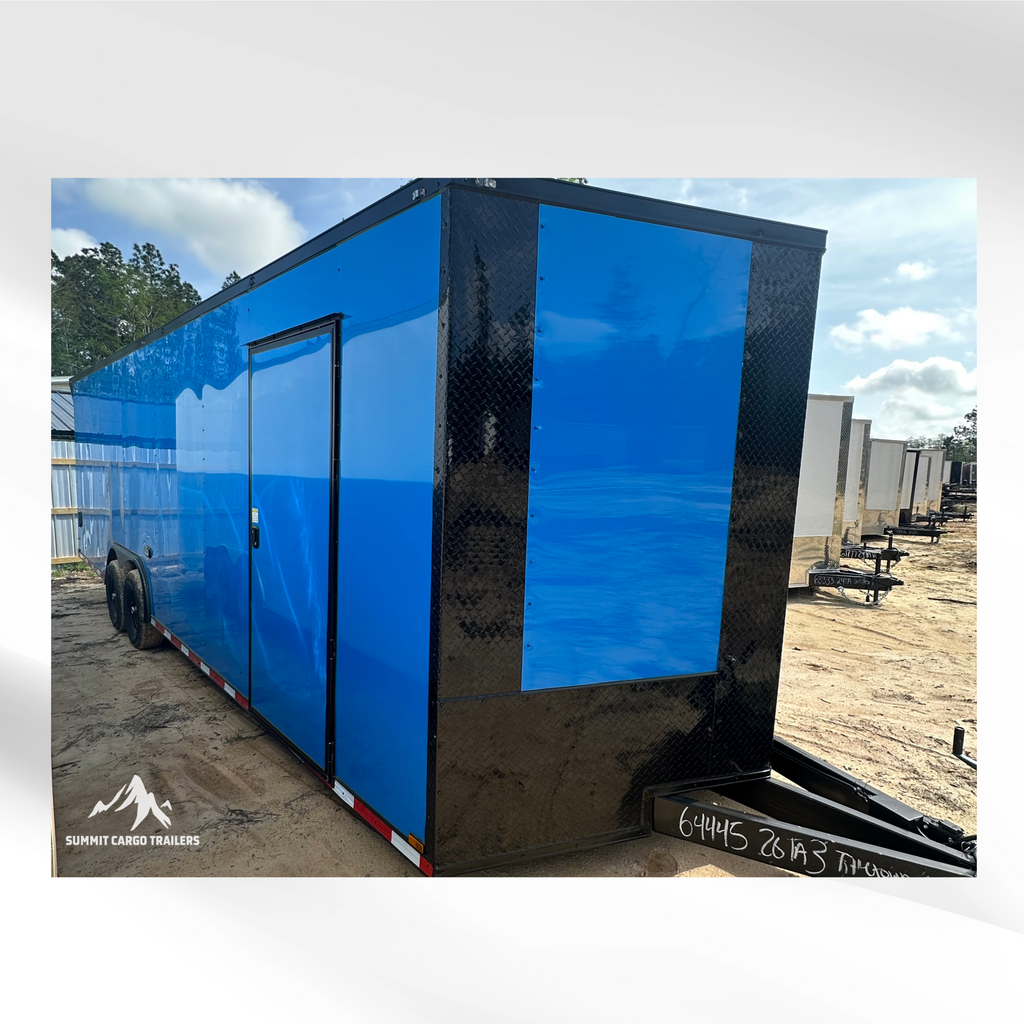 8.5X26TA Blue Car Hauler Trailer