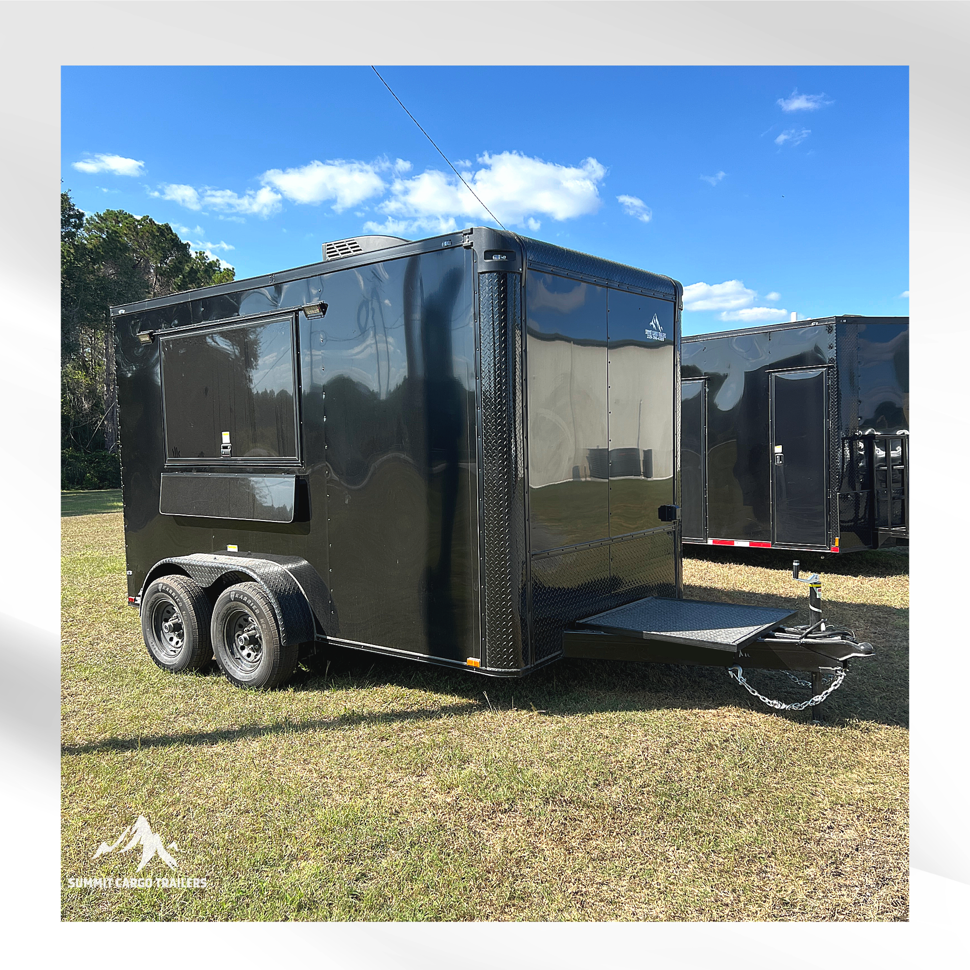 7X12TA Black Concession Trailer