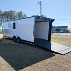 8.5X28TA3 White Race Ready Trailer