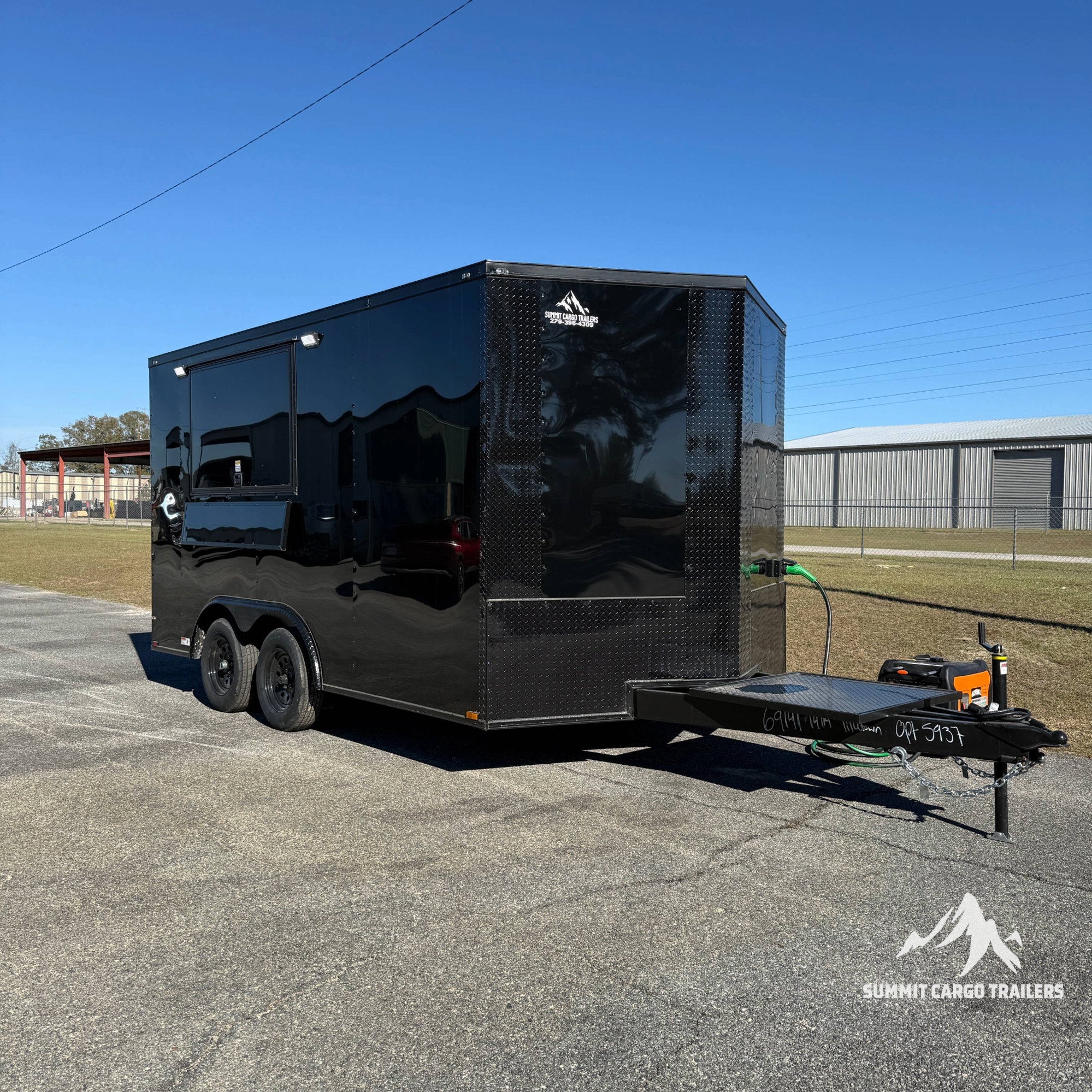 8.5X14TA Black Concession Trailer