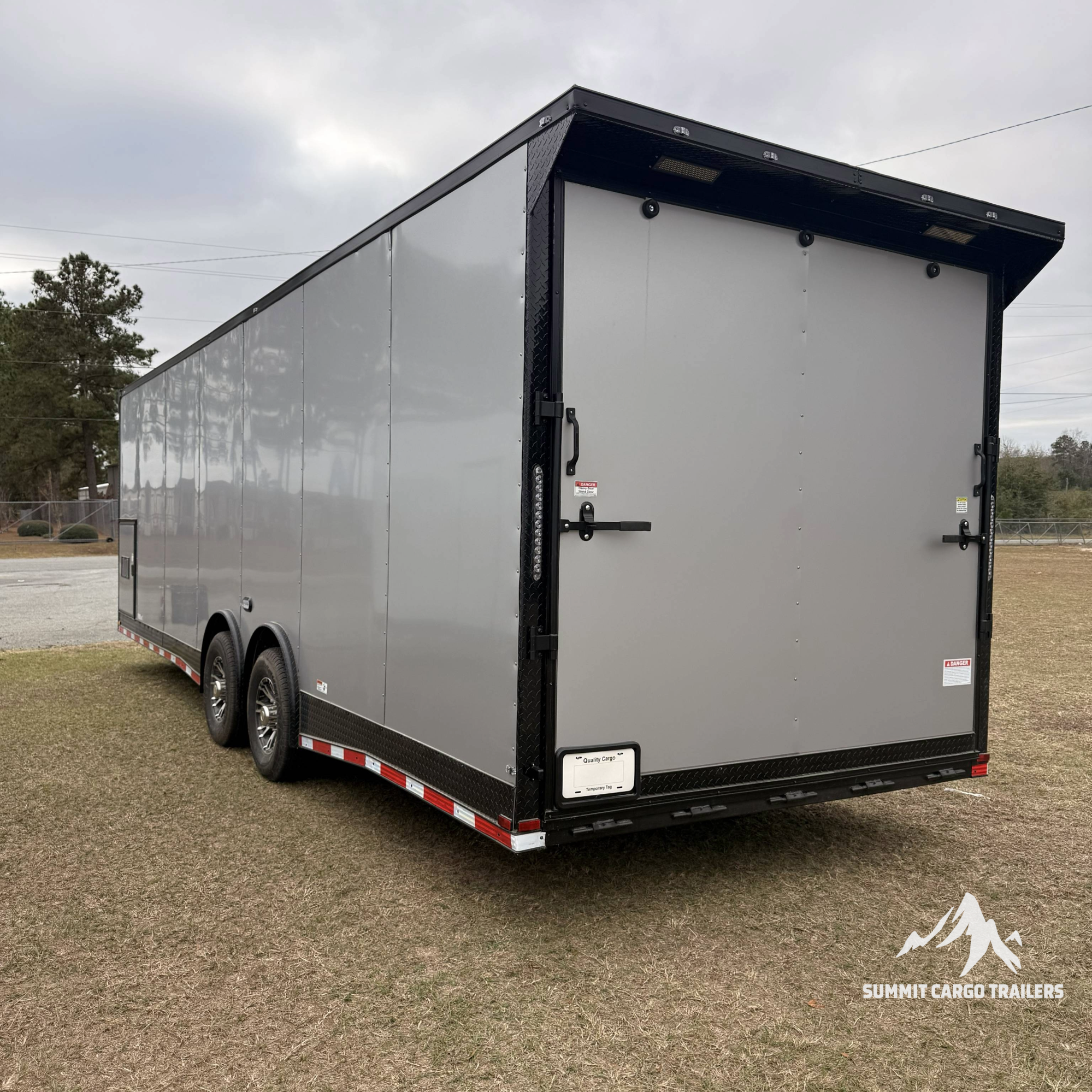 8.5X28TA5 Silver Car Hauler Trailer