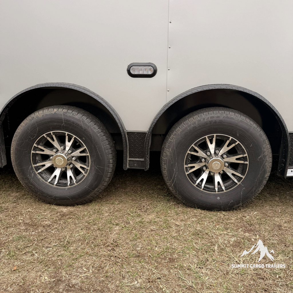 8.5X28TA5 Silver Car Hauler Trailer