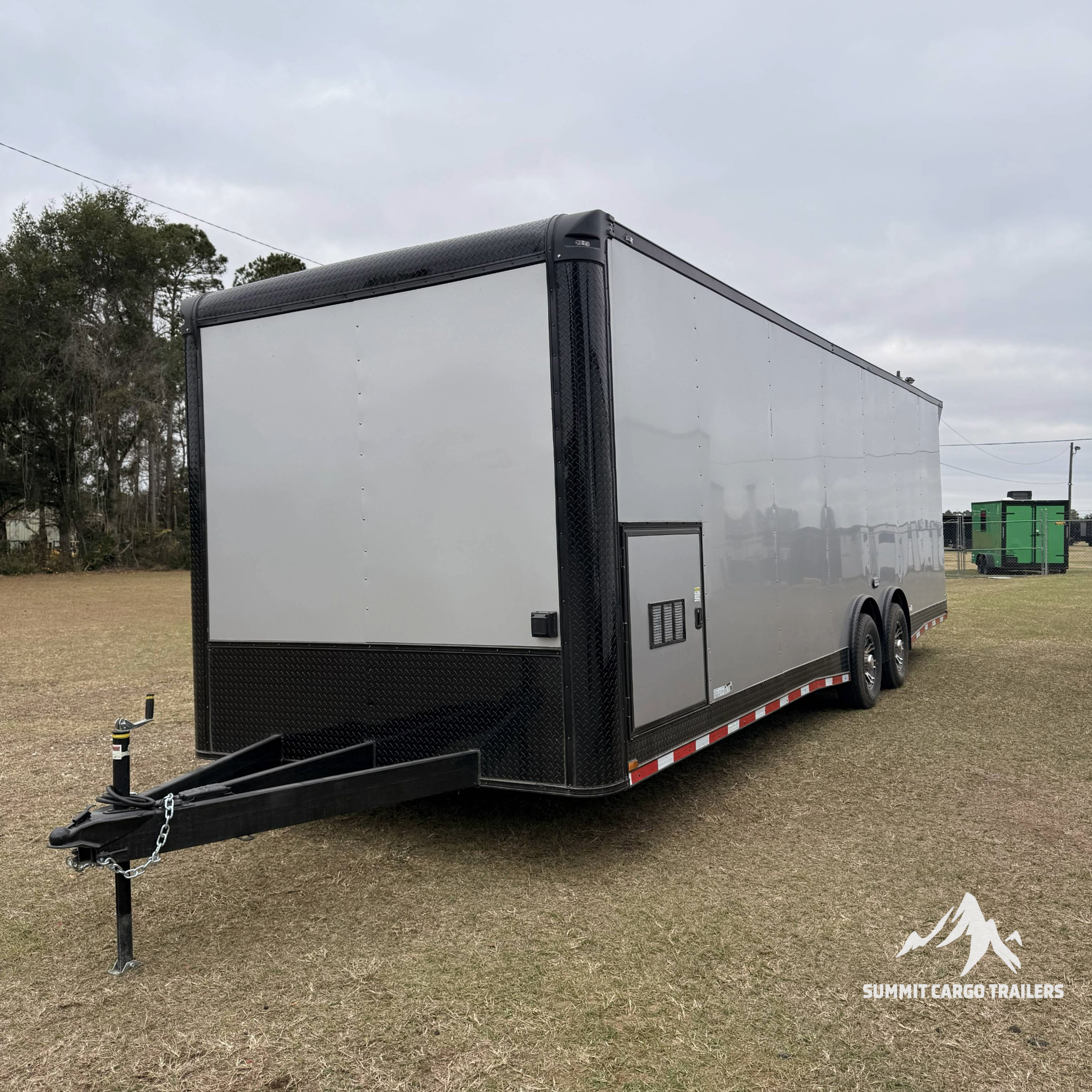 8.5X28TA5 Silver Car Hauler Trailer