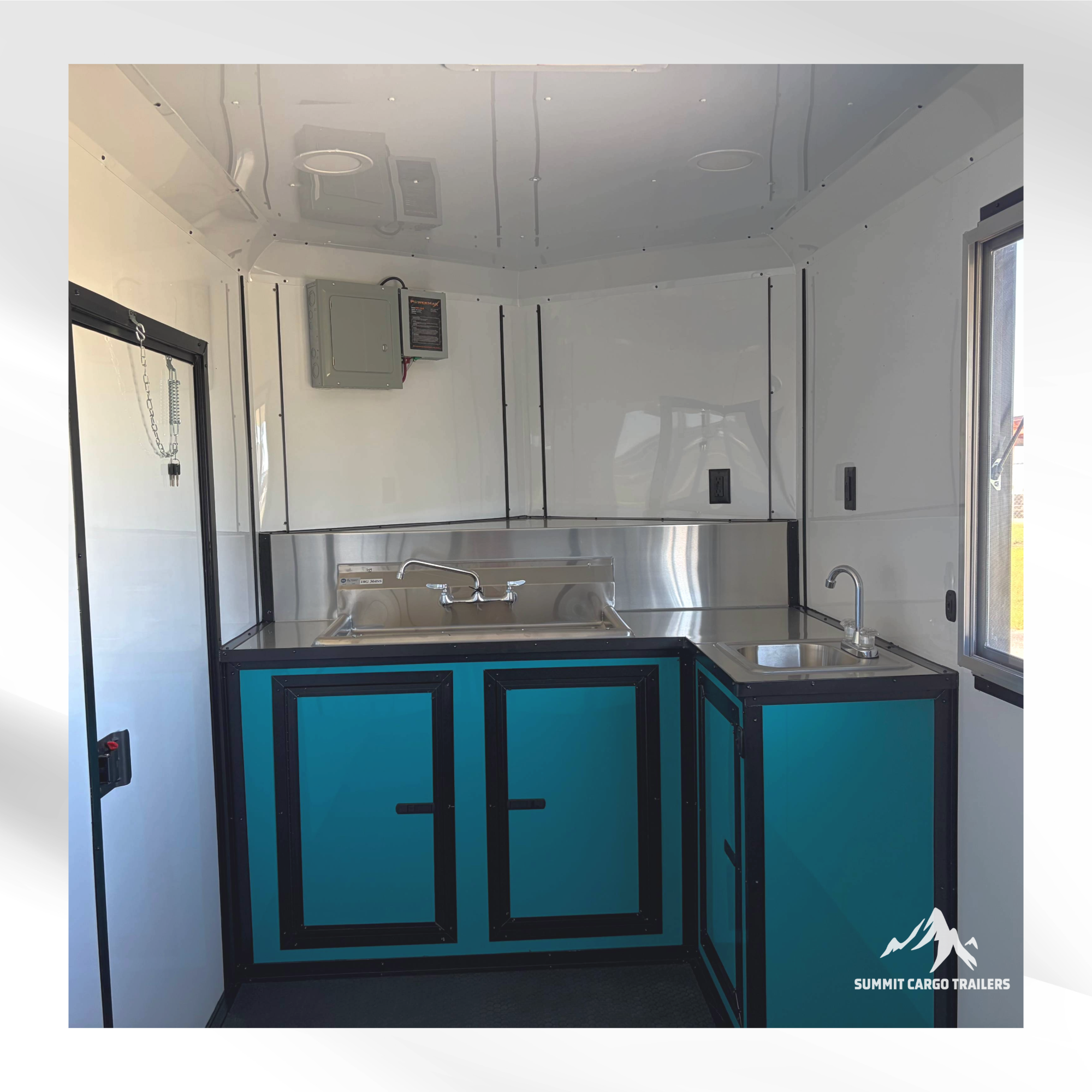 6X12TA Water Blue Concession Trailer