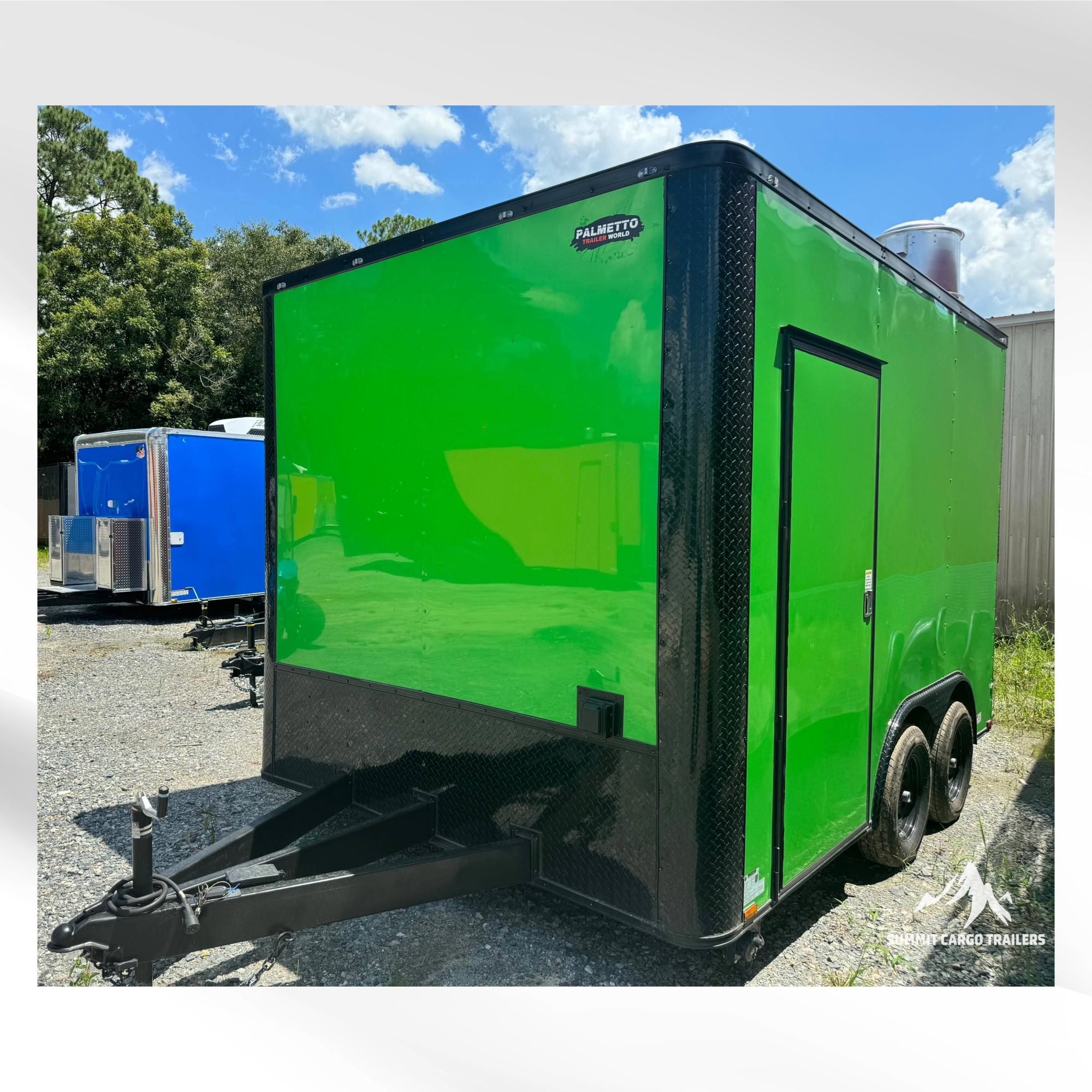 8.5X12TA Lime Green Concession Trailer