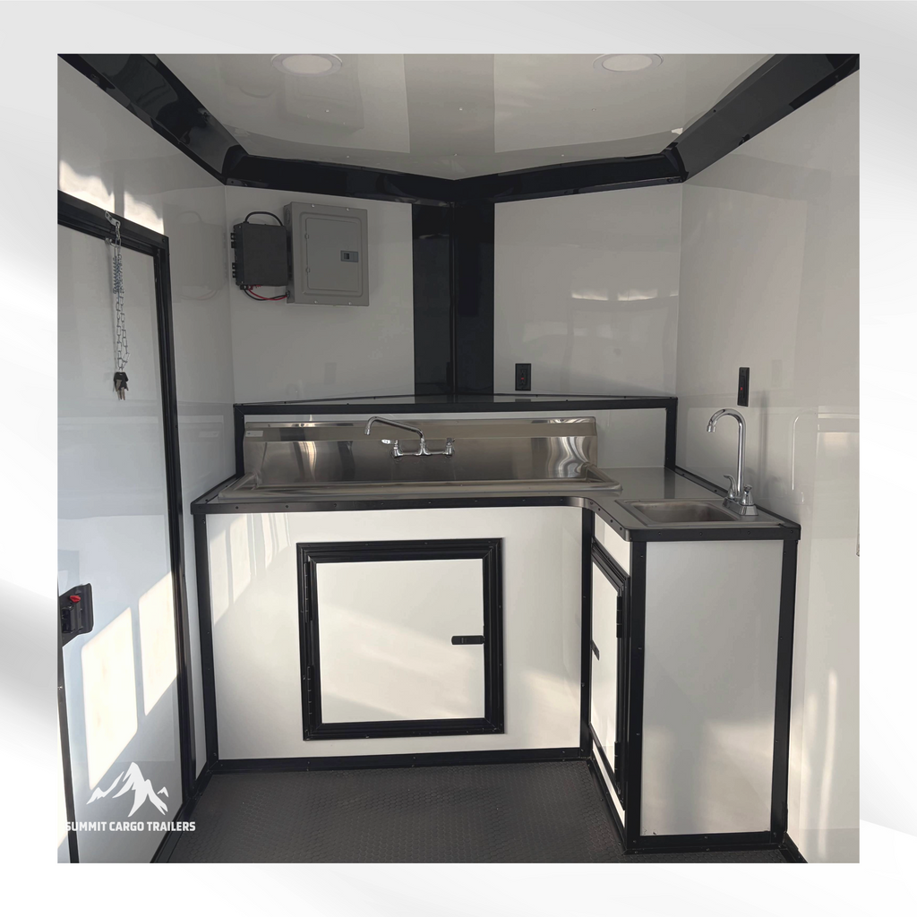 6X12SA White Concession Trailer