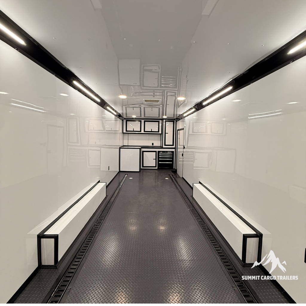 8.5X28TA5 Silver Car Hauler Trailer