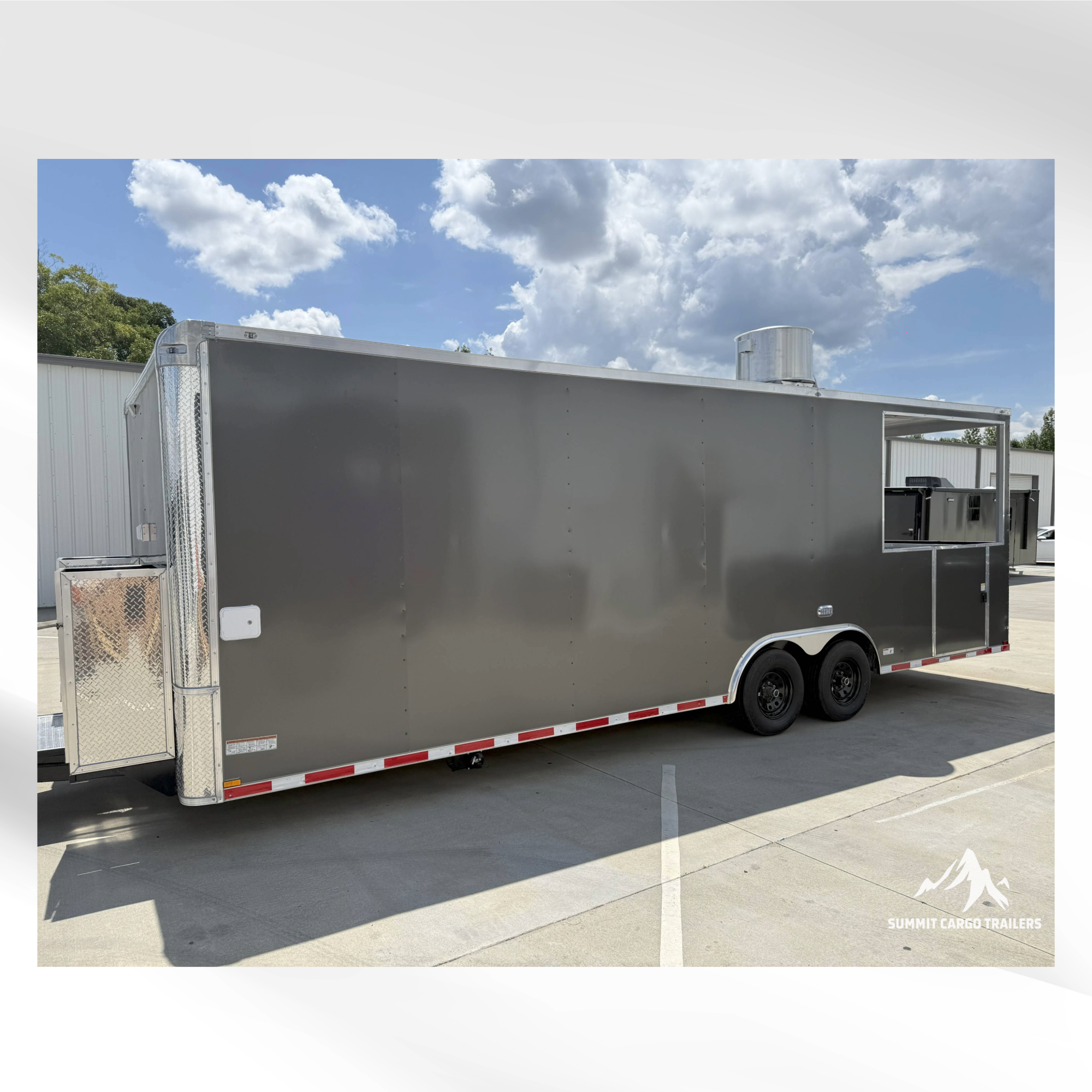 8.5X26TA3 Charcoal Concession Porch Trailer