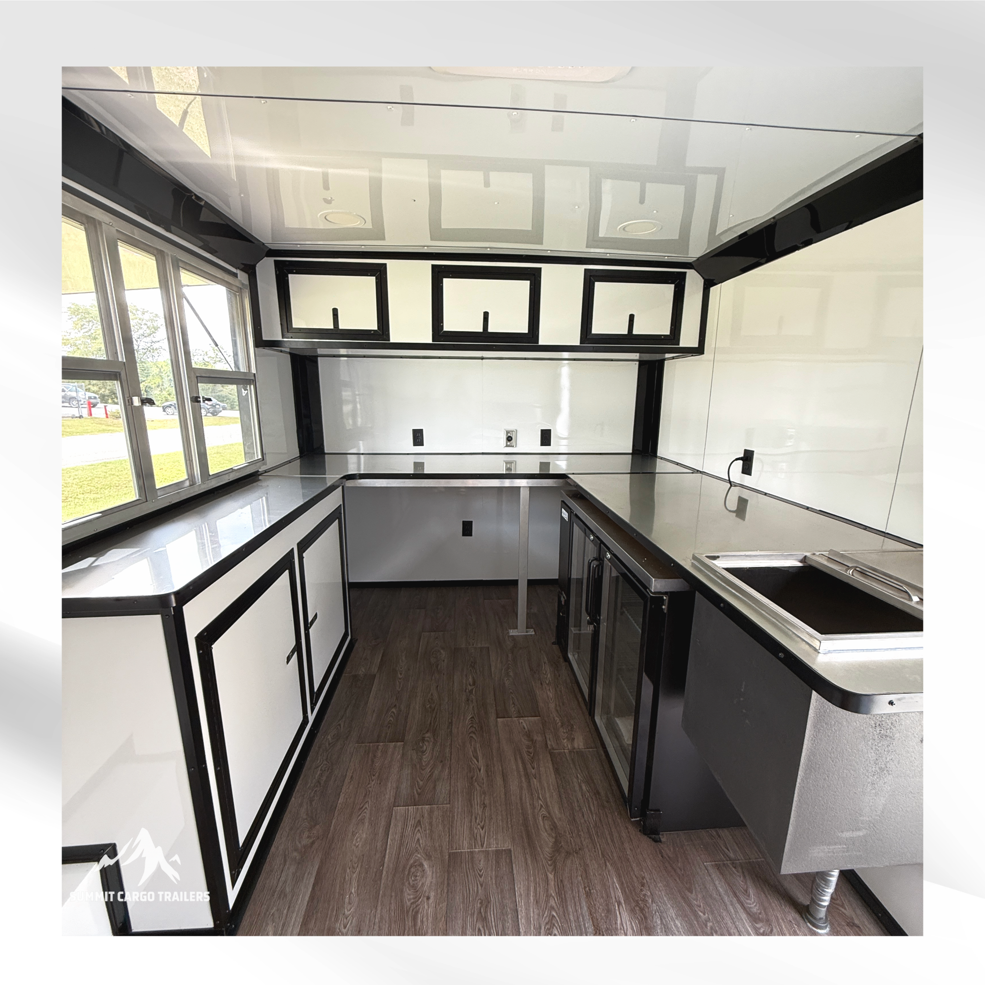 8.5X14TA Black Beverage Concession Trailer