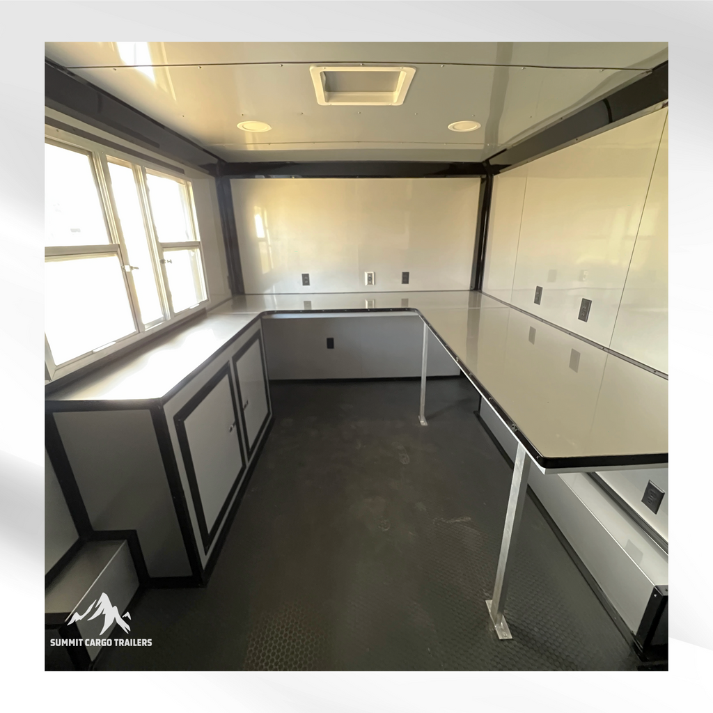 8.5X14TA Black Concession Trailer