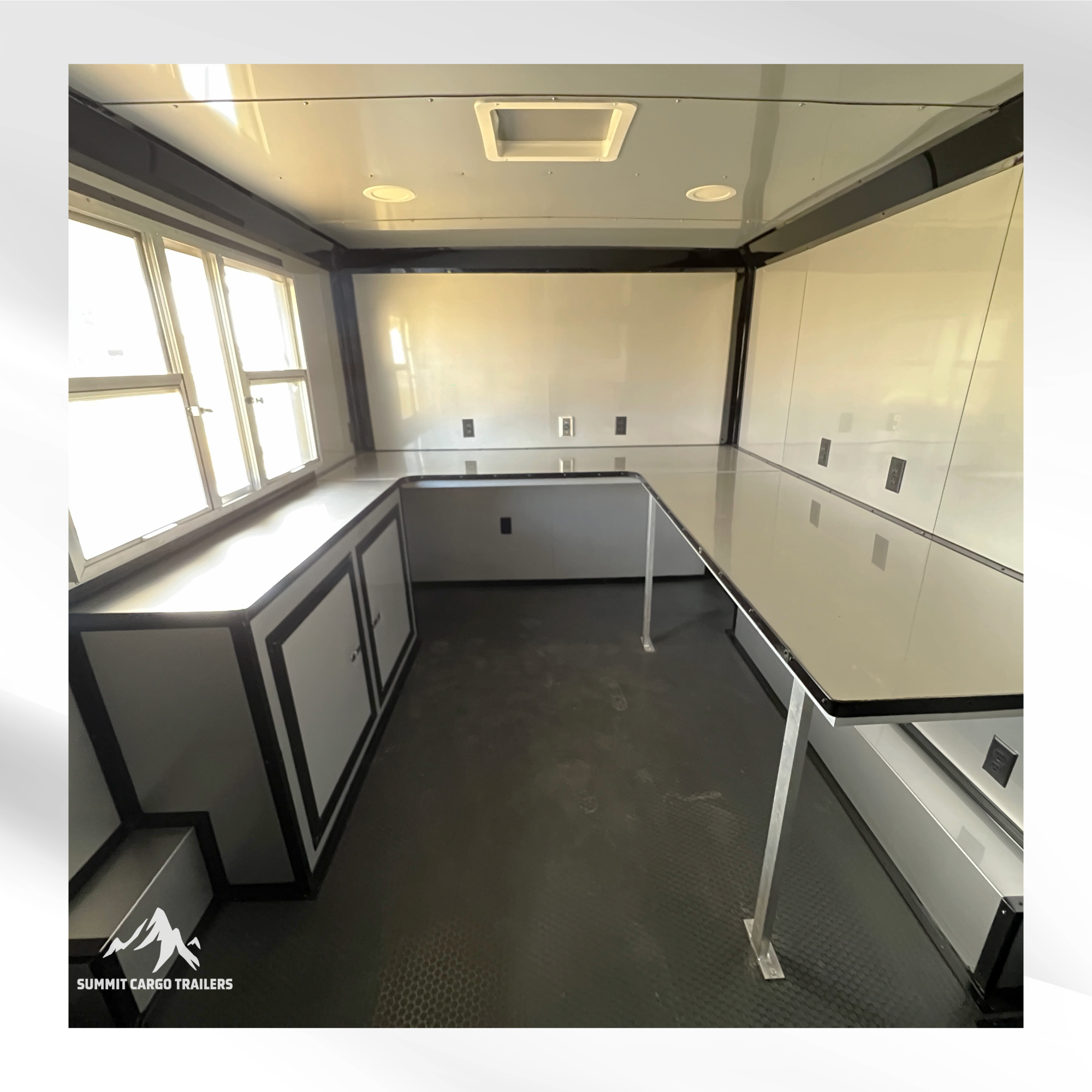 8.5X14TA Black Concession Trailer