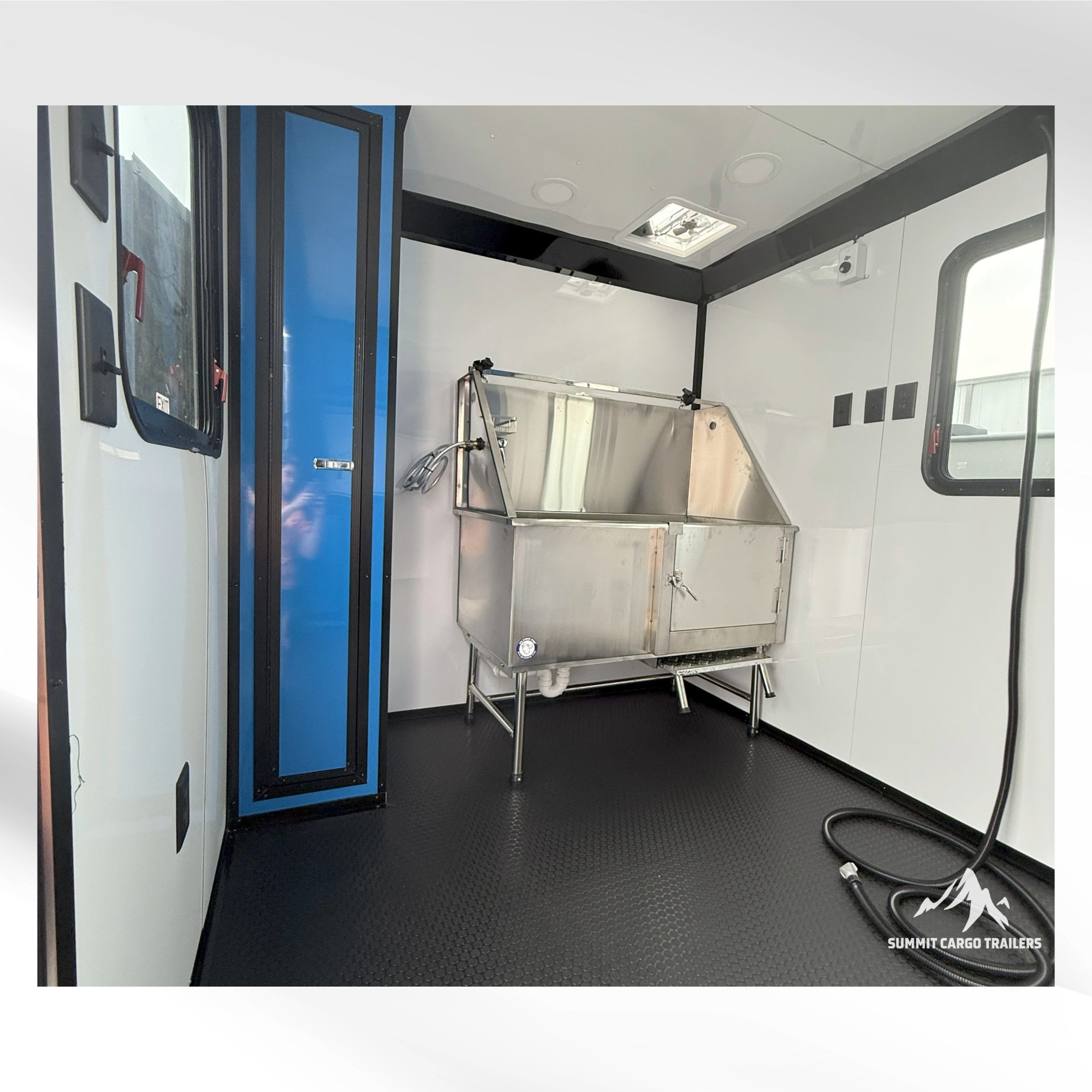 7X12TA Blue Dog Grooming Trailer