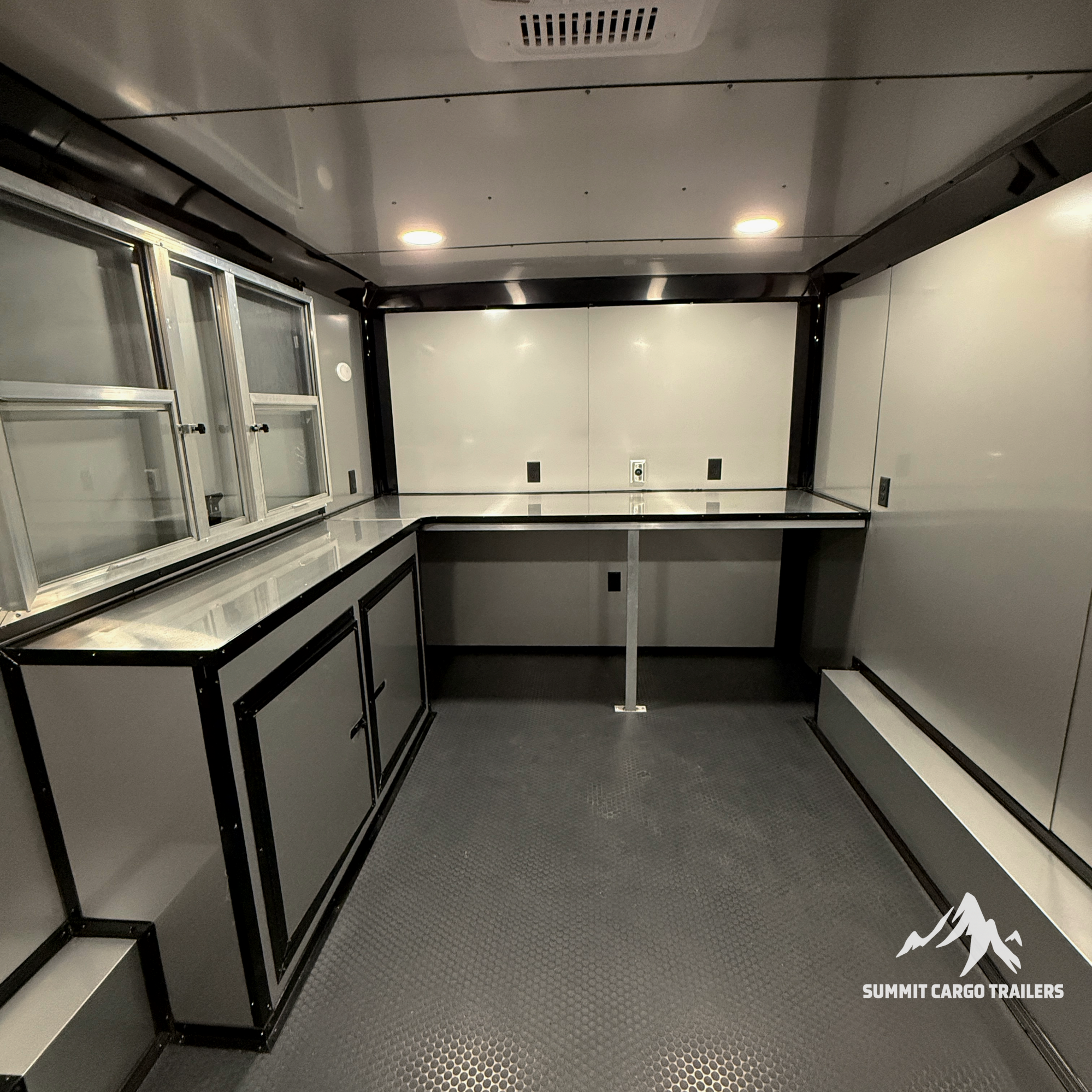 8.5X14TA Black Concession Trailer