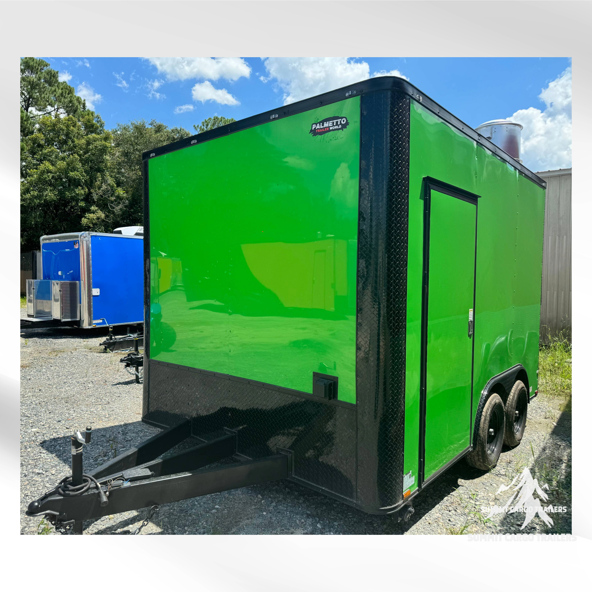 8.5X12TA Green Concession Trailer
