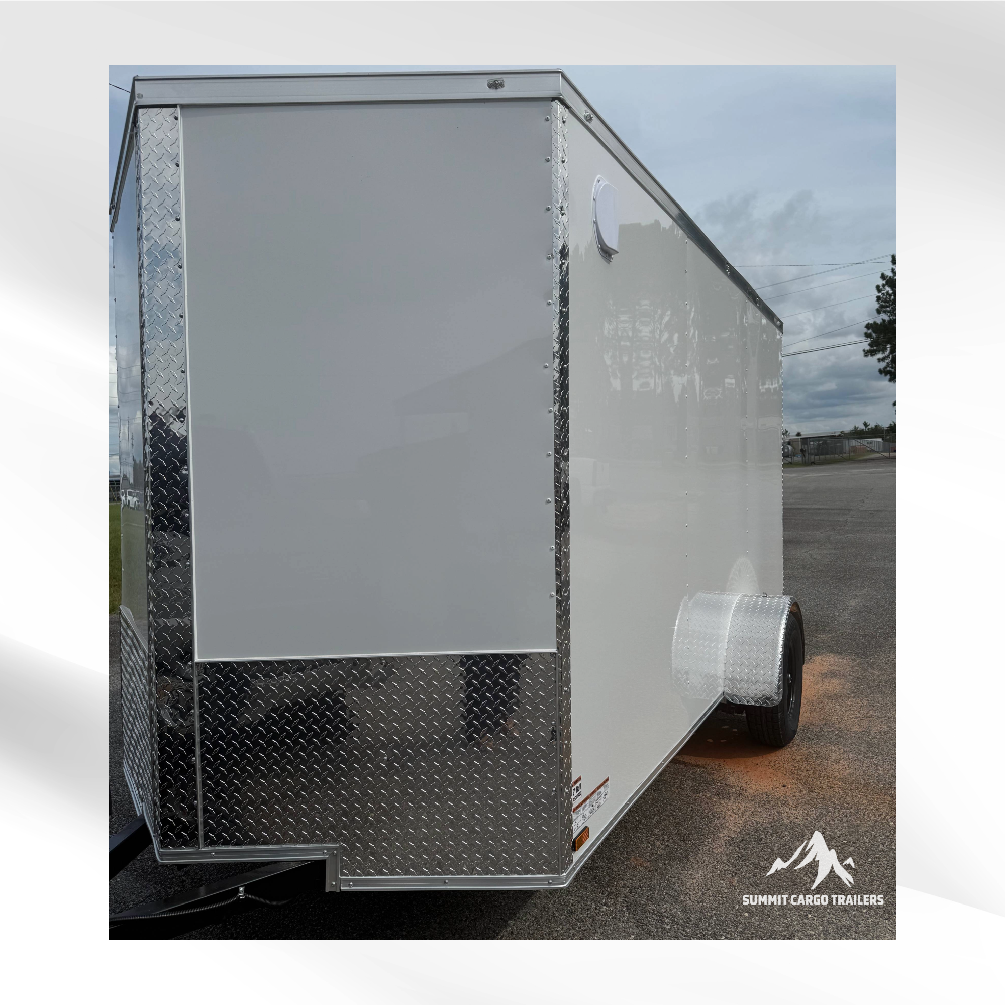 6X12SA White Standard Trailer