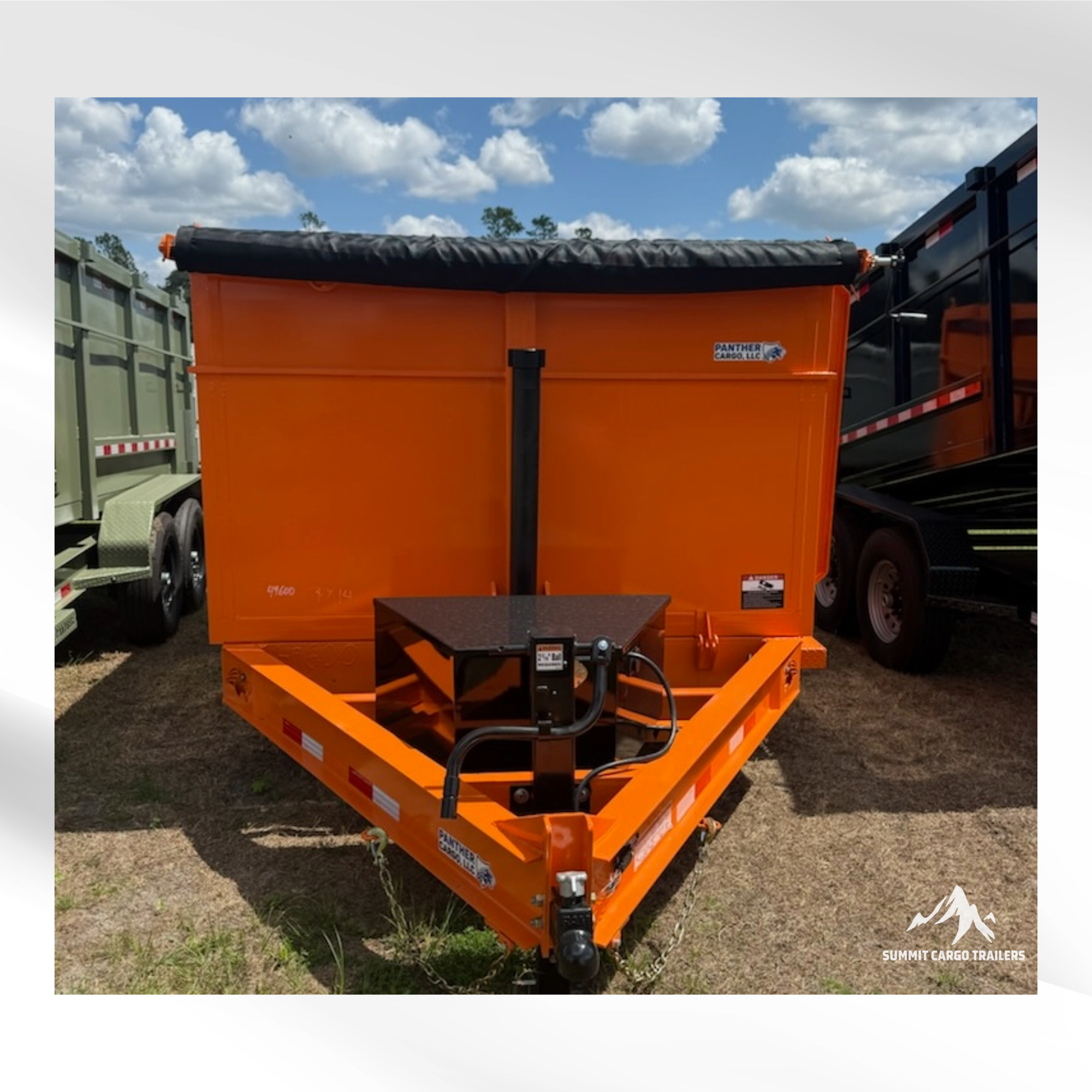 7X14TA Orange Dump Trailer