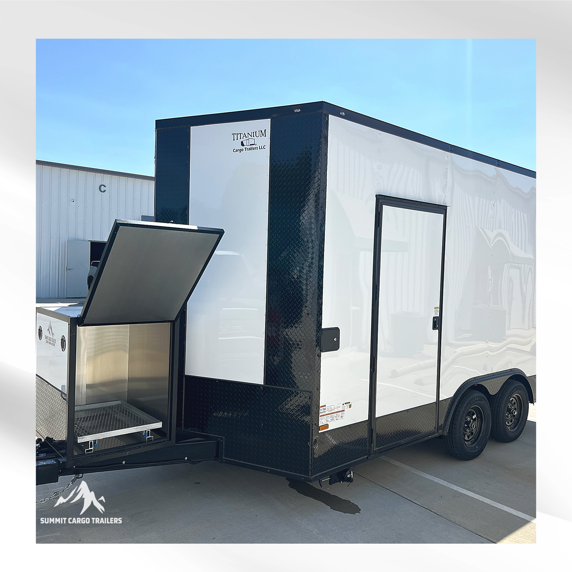 8.5X14TA White Concession Trailer