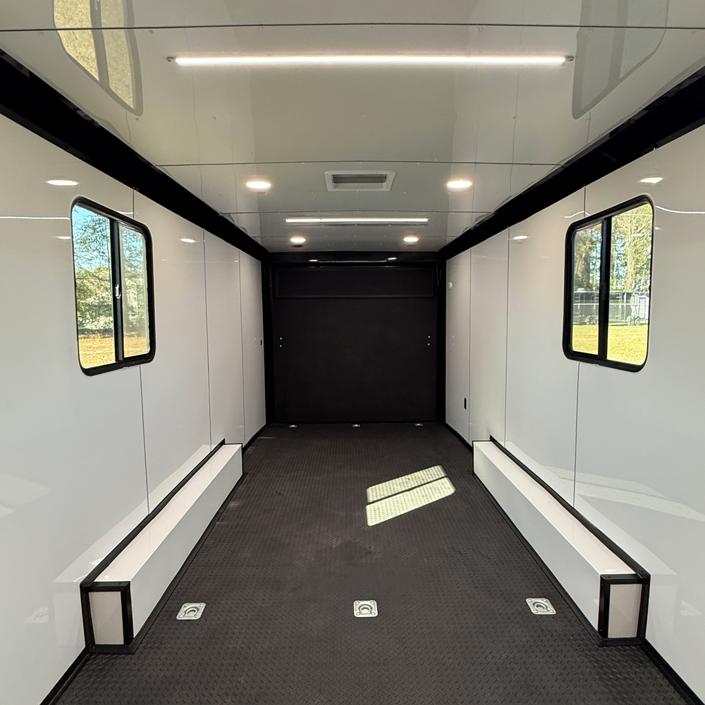 8.5X28TA3 White Race Ready Trailer