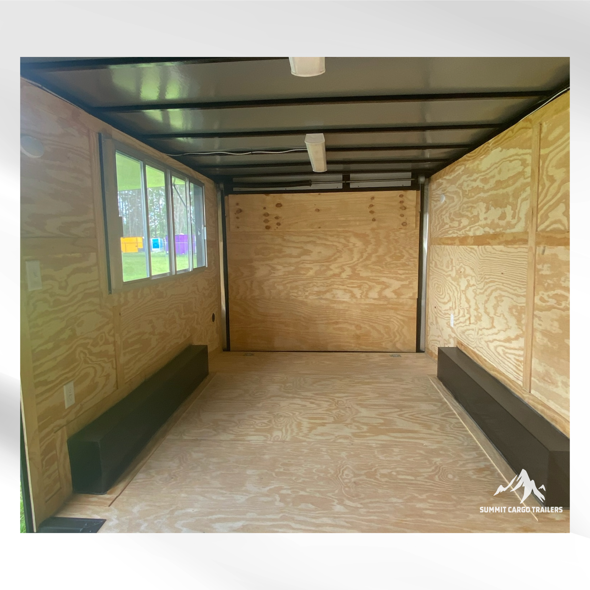 8.5X16 Black Standard Concession Trailer