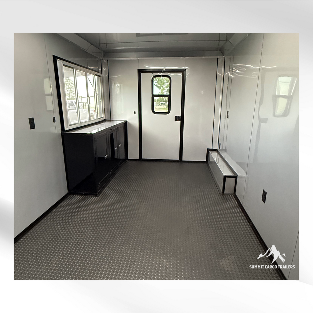 8.5X26TA Black Concession Porch Trailer