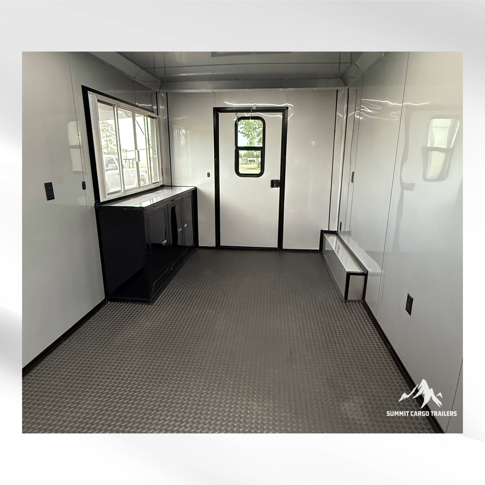8.5X26TA Black Concession Porch Trailer